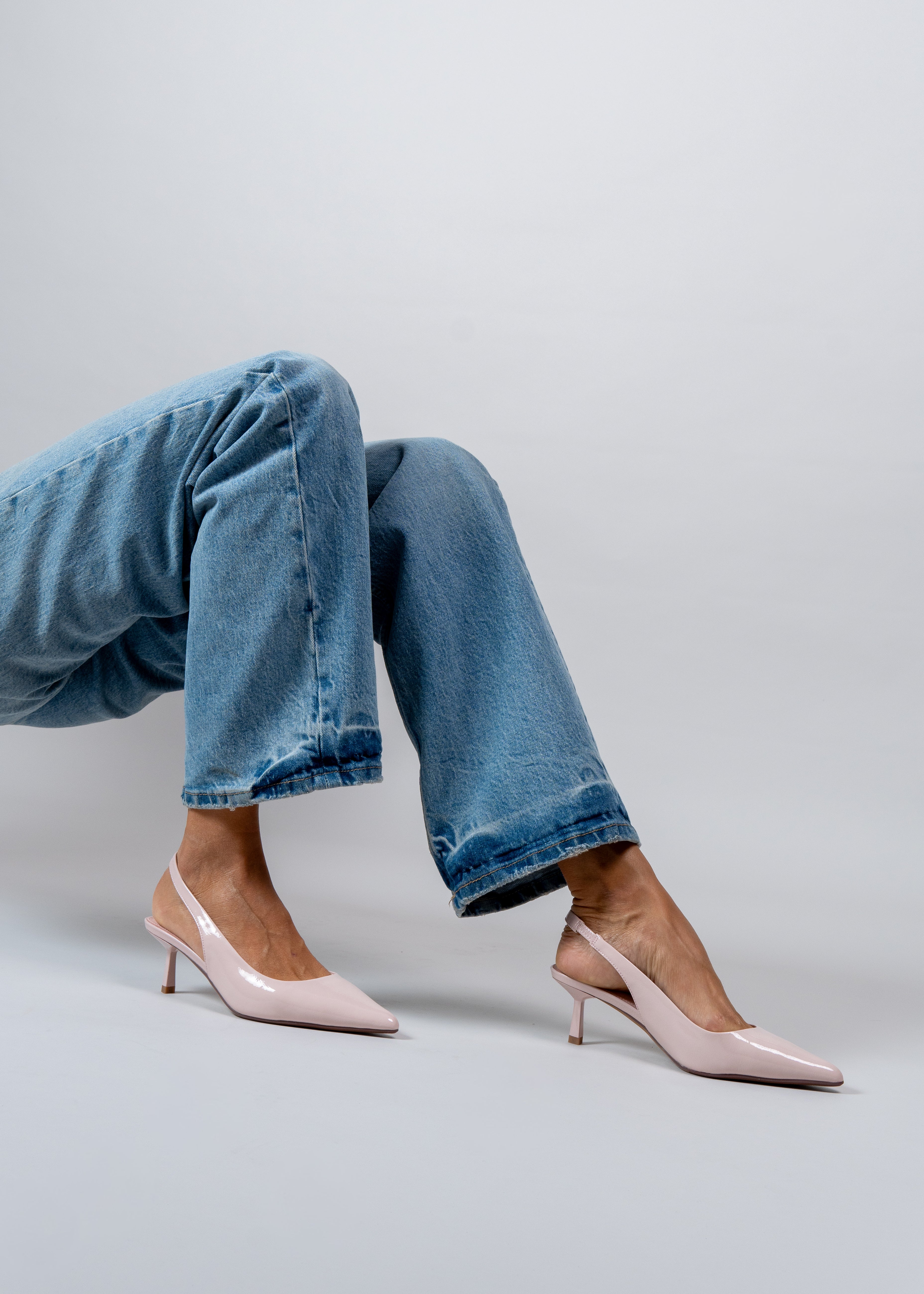 PAULA - ANTIQUE ROSE PATENT LEATHER SLINGBACK
