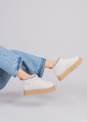 PEG - IVORY SHEARLING ANKLE BOOT