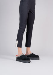 PRISCA - BLACK SUEDE MULE