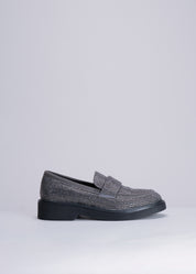 MILOS - GRAPHITE LOAFER WITH CRYSTALS