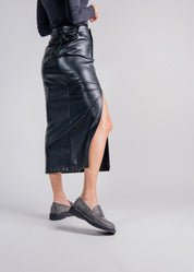 MILOS - GRAPHITE LOAFER WITH CRYSTALS
