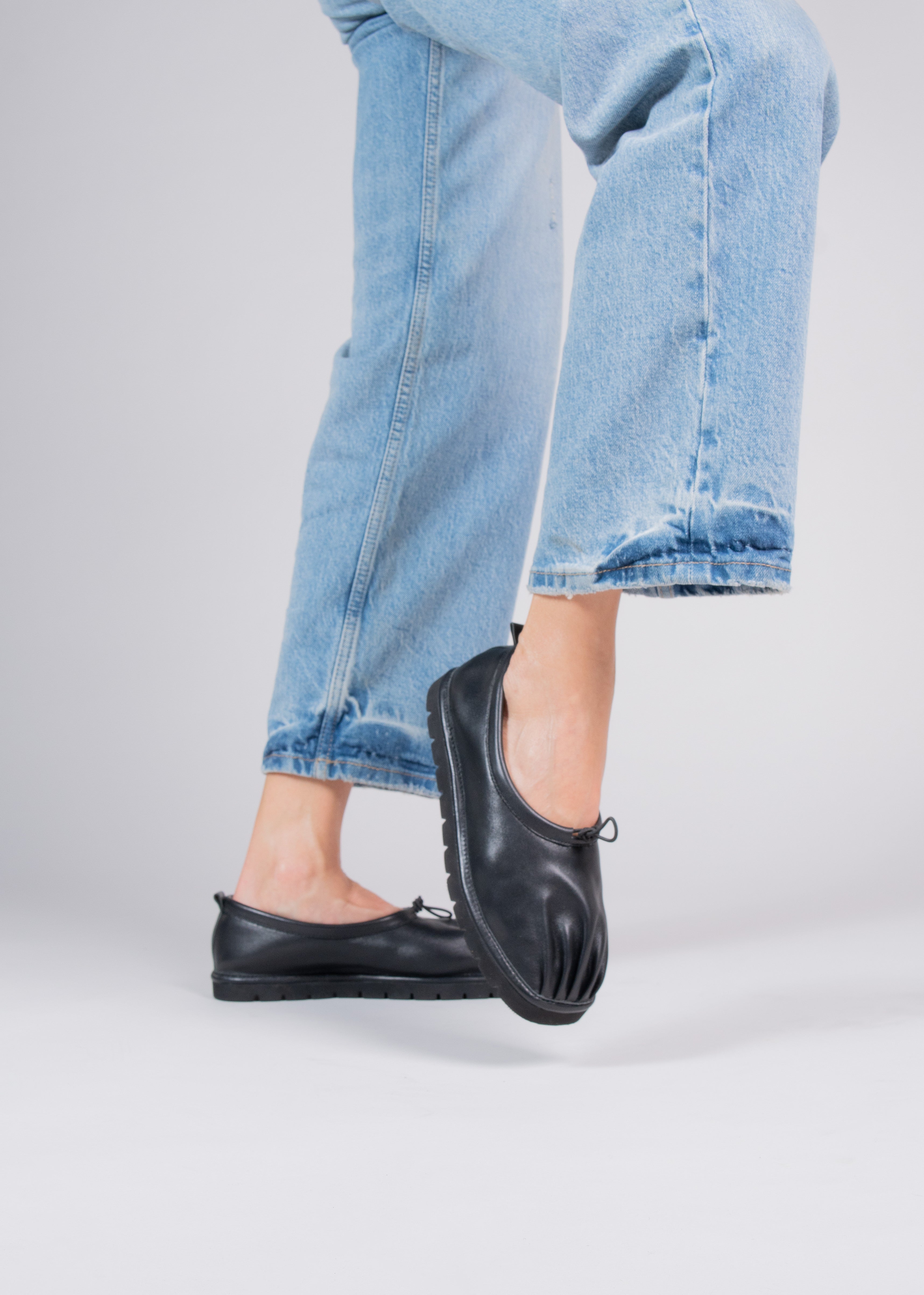 PAGET - BLACK NAPPA LEATHER BALLERINA
