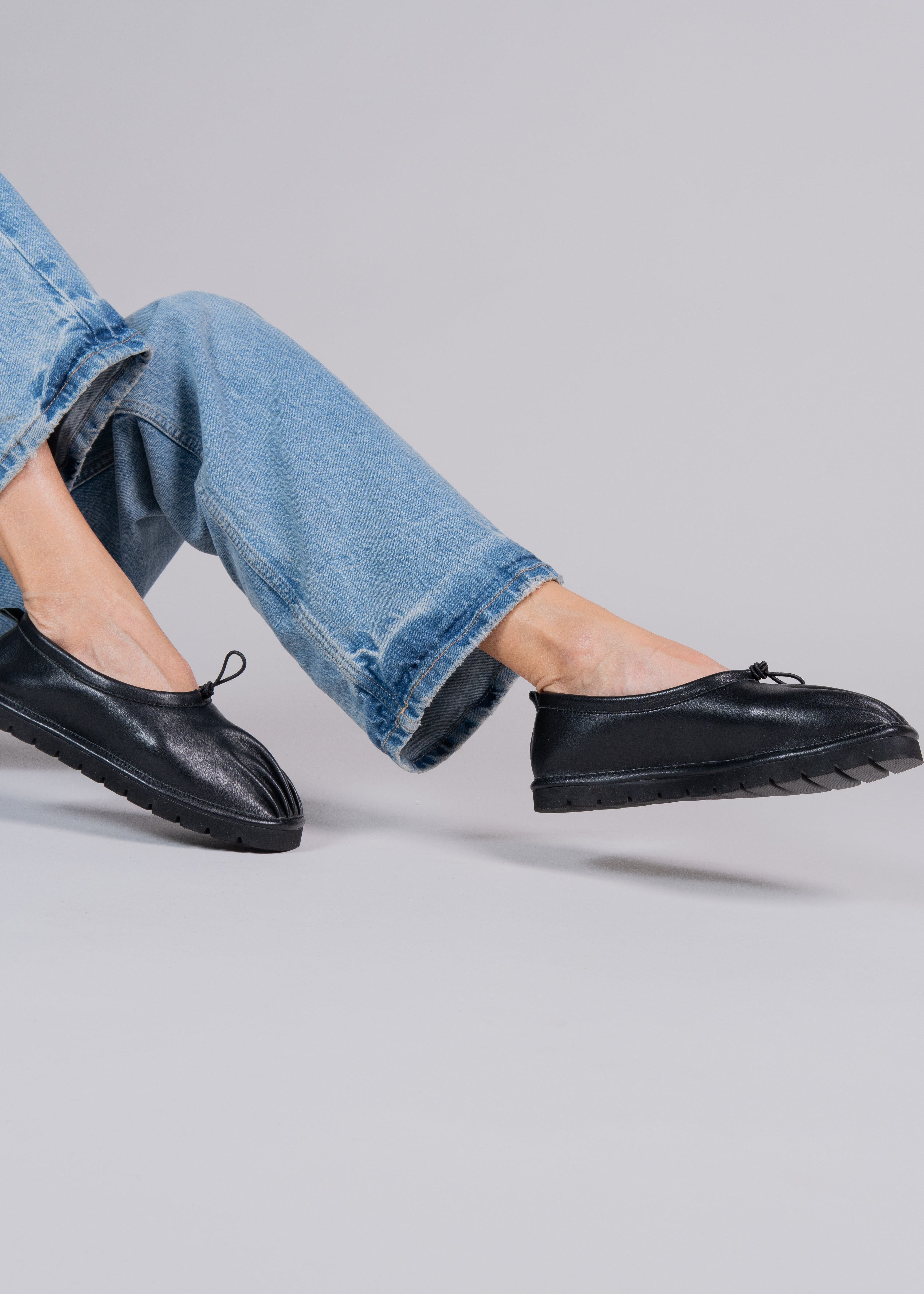 PAGET - BLACK NAPPA LEATHER BALLERINA