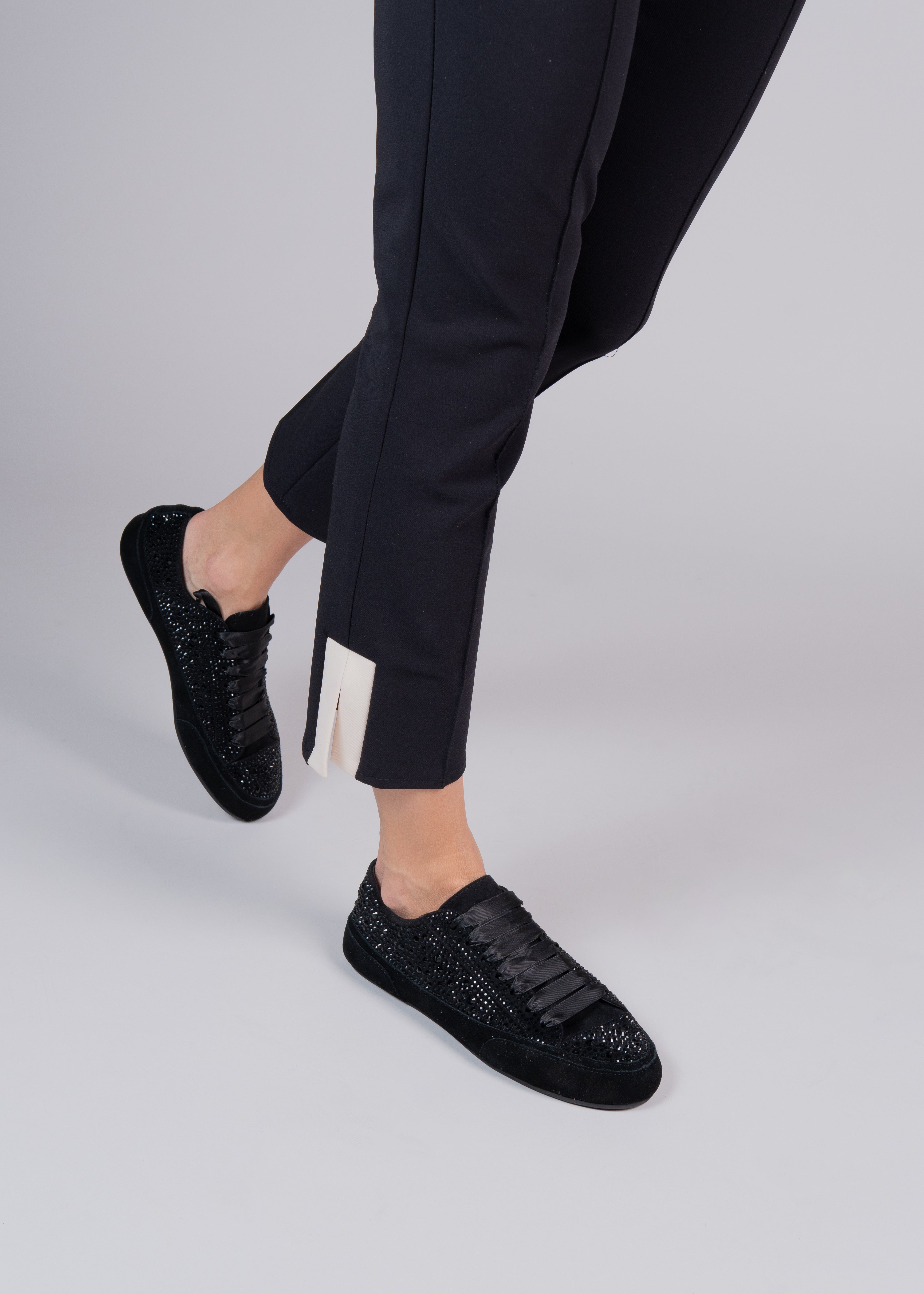 NAXSOS - BLACK SNEAKER WITH CRYSTALS