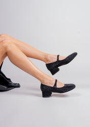 MERCY - BLACK PUMP WITH CRYSTALS