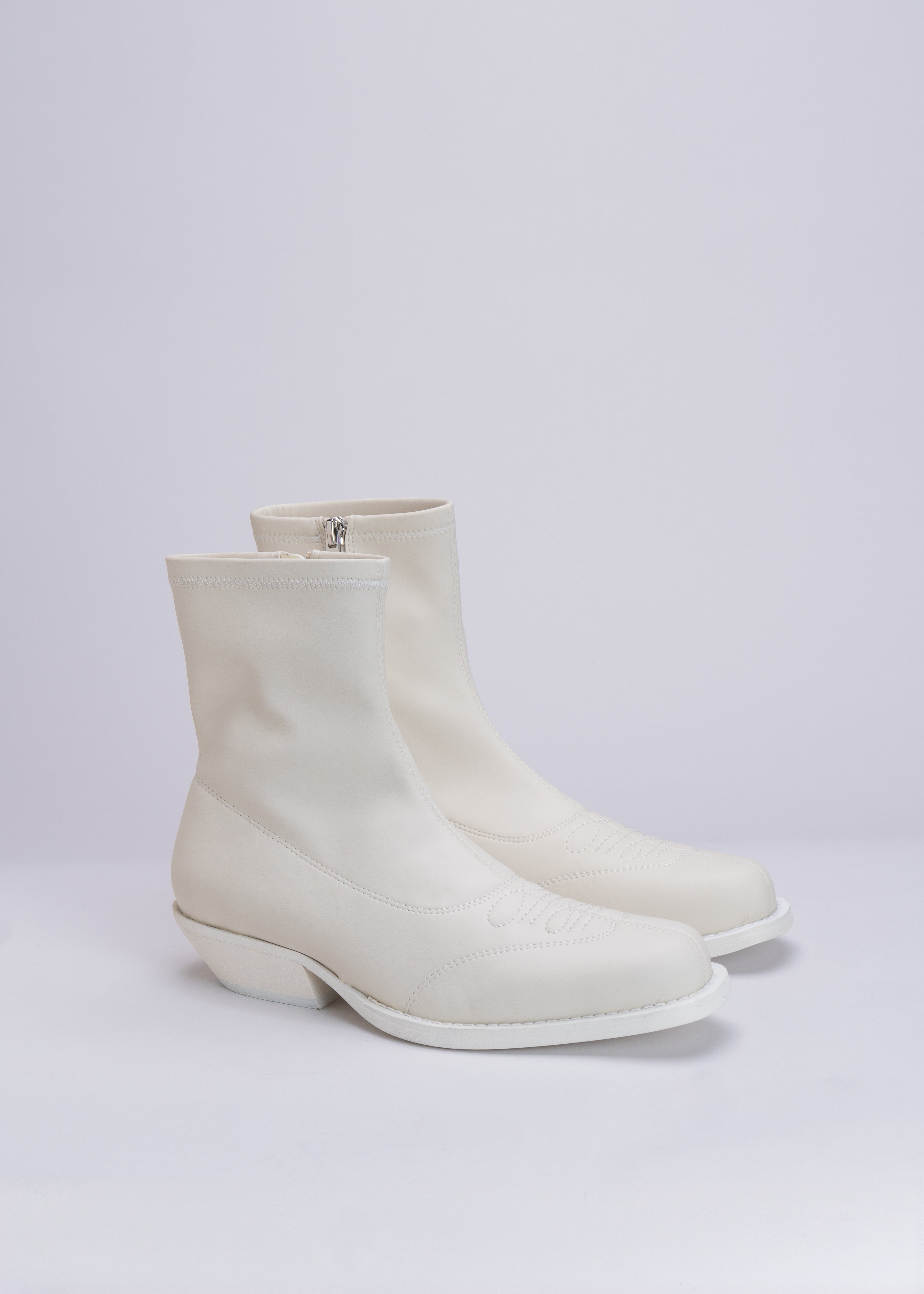 PAMELA - BUTTER RUBBERIZED NEOPRENE STRETCH ANKLE BOOT
