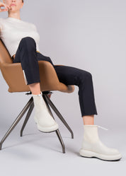 PHILIPPA - BUTTER RUBBERIZED NEOPRENE STRETCH ANKLE BOOT