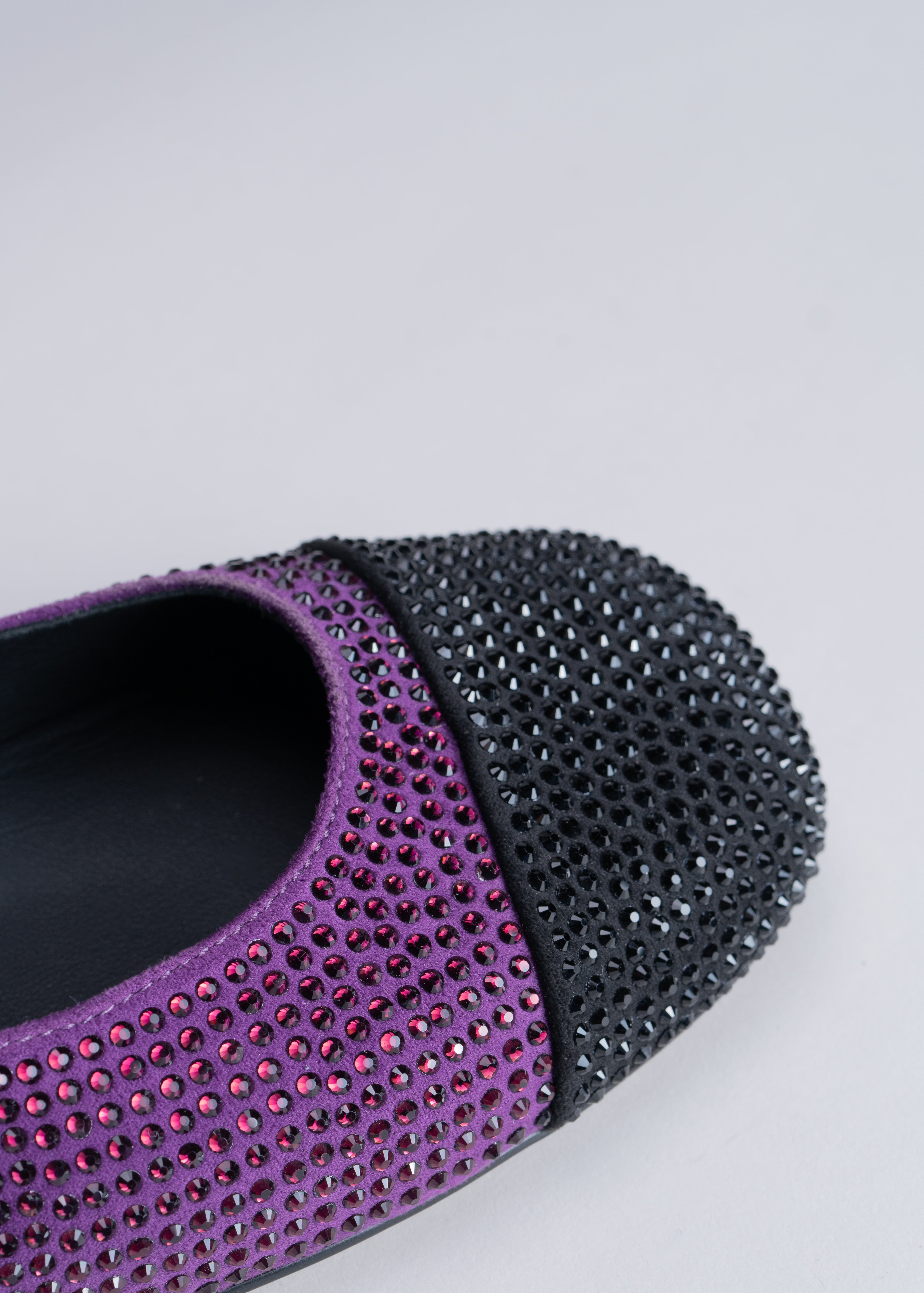 MARSEILLE - PLUM BALLERINA WITH CRYSTALS