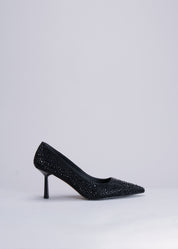 PAOLINA - BLACK PUMPS WITH CRYSTALS