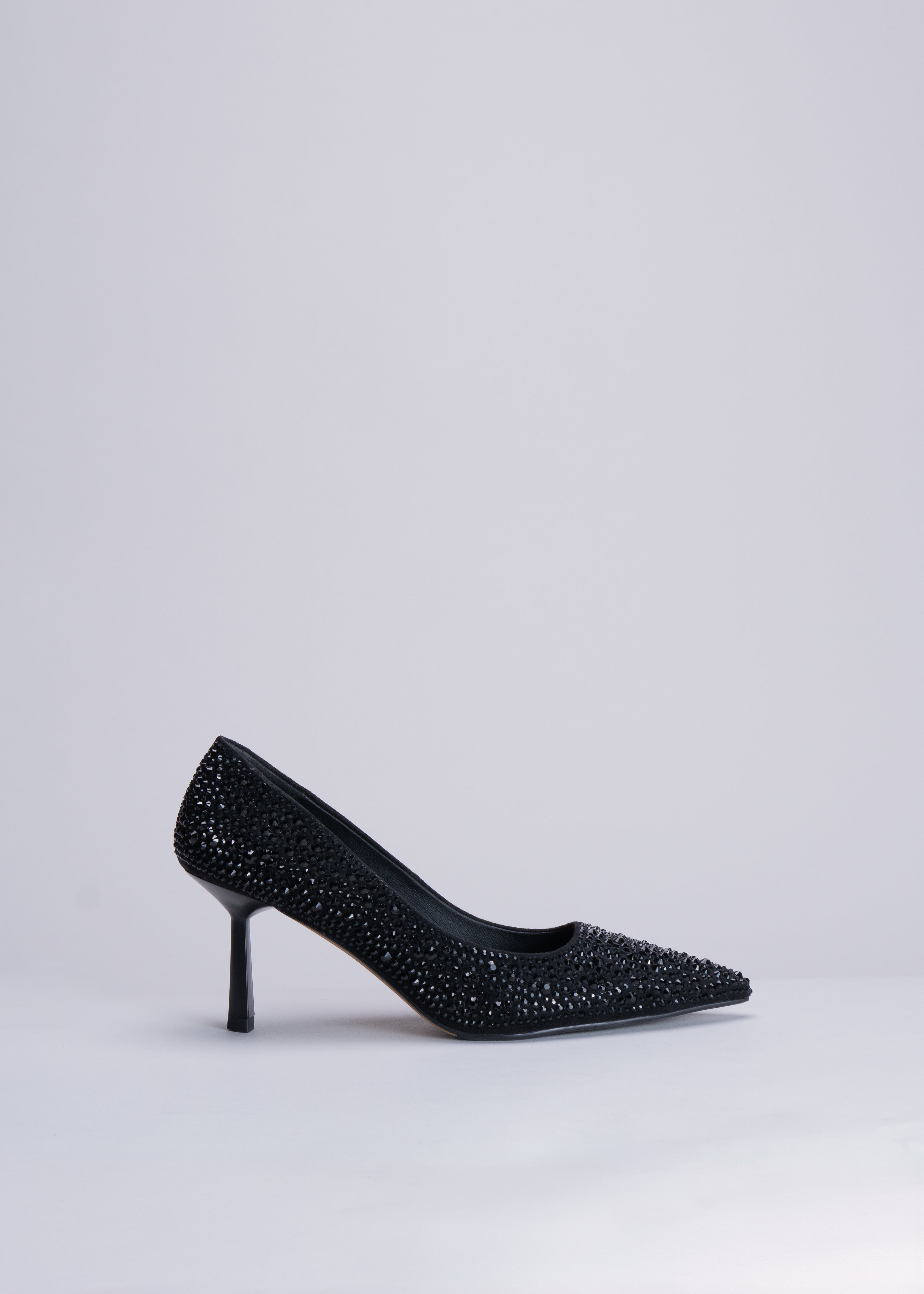 PAOLINA - BLACK PUMPS WITH CRYSTALS