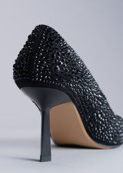 PAOLINA - BLACK PUMPS WITH CRYSTALS
