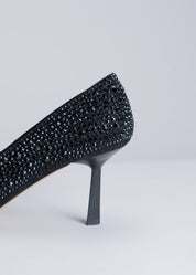 PAOLINA - BLACK PUMPS WITH CRYSTALS