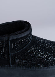PAMILA - BLACK ANKLE BOOTS WITH CRYSTALS