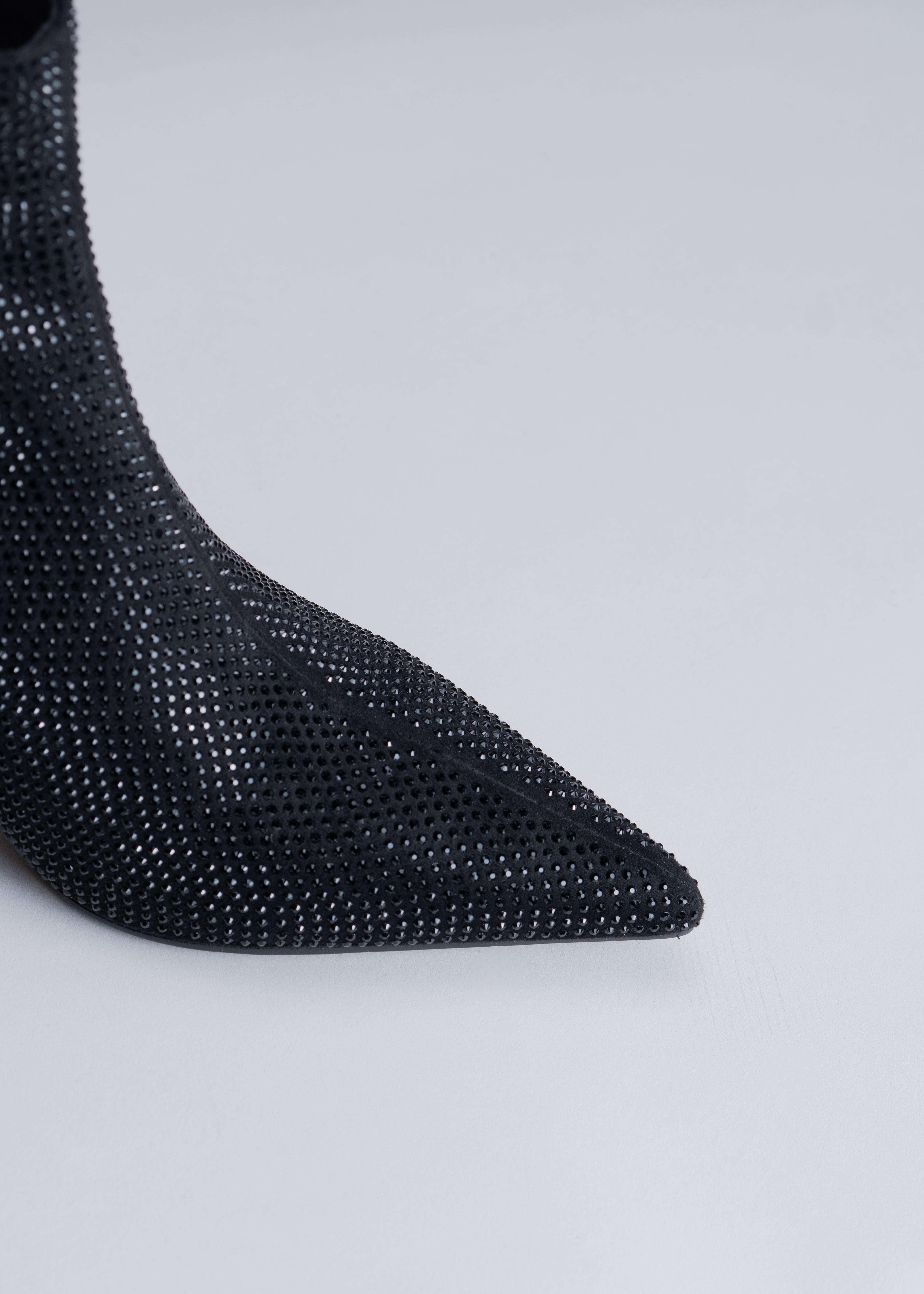 PAOLA - BLACK ANKLE BOOT WITH CRYSTALS