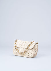 REGAN - WHITE RAFFIA MINI BAG