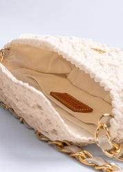 REGAN - WHITE RAFFIA MINI BAG