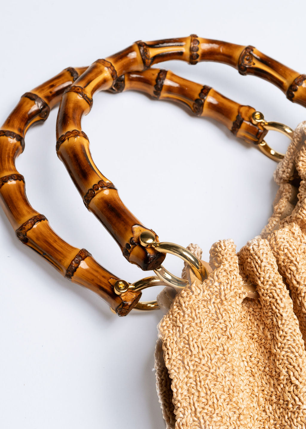RIKE - NATURAL BAG WITH BAMBOO HANDLES
