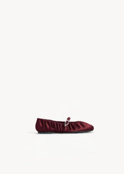 SKY  - WINE SATIN FLATS