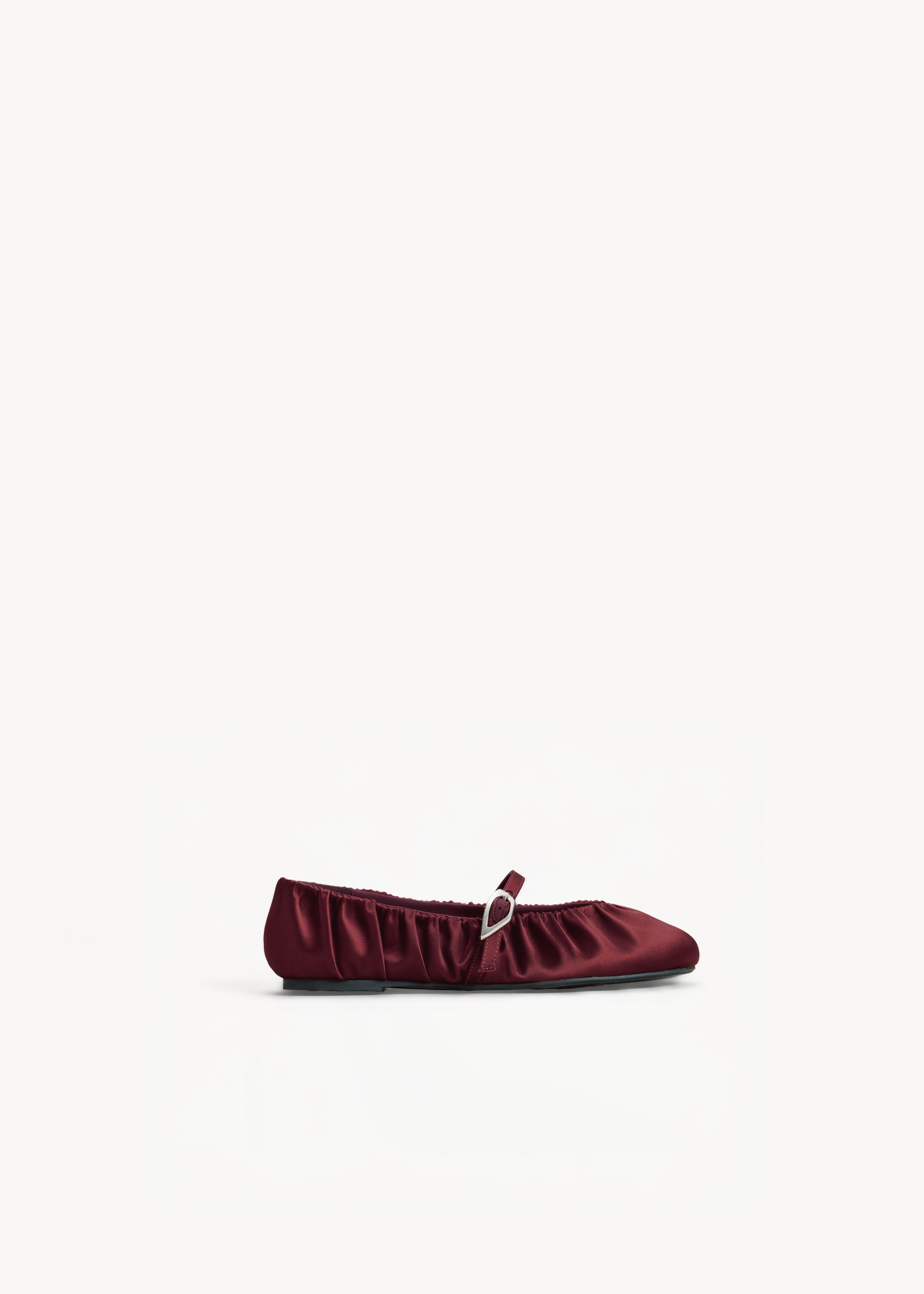 SKY  - WINE SATIN FLATS