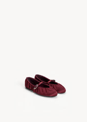 SKY  - WINE SATIN FLATS