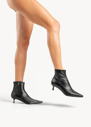 SKYLER  - BLACK INK ECO LEATHER ANKLE BOOT