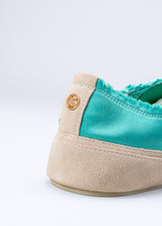 NAXOS - AQUAMARINE SATIN SNEAKERS