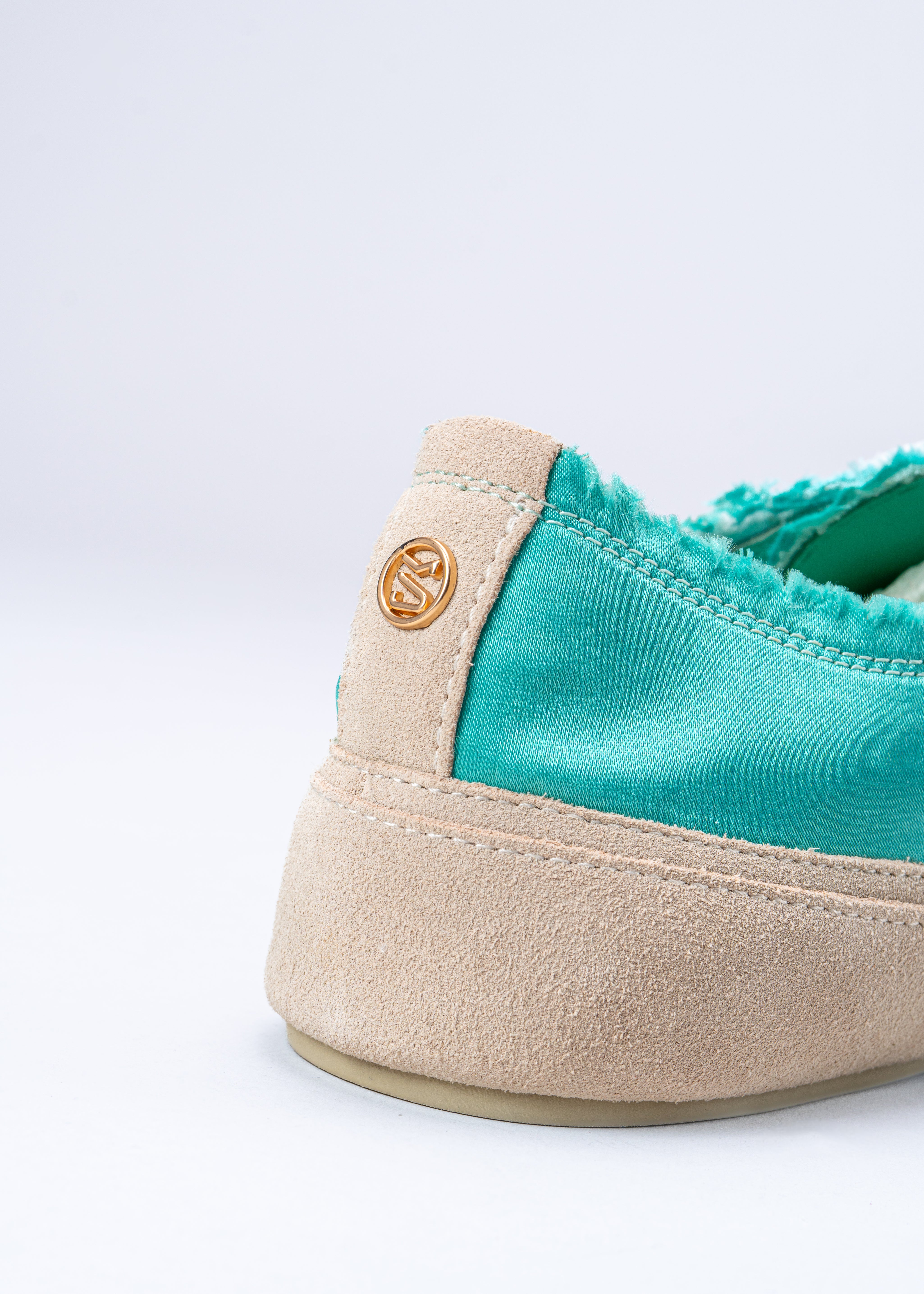 NAXOS - AQUAMARINE SATIN SNEAKERS