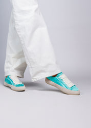 NAXOS - AQUAMARINE SATIN SNEAKERS