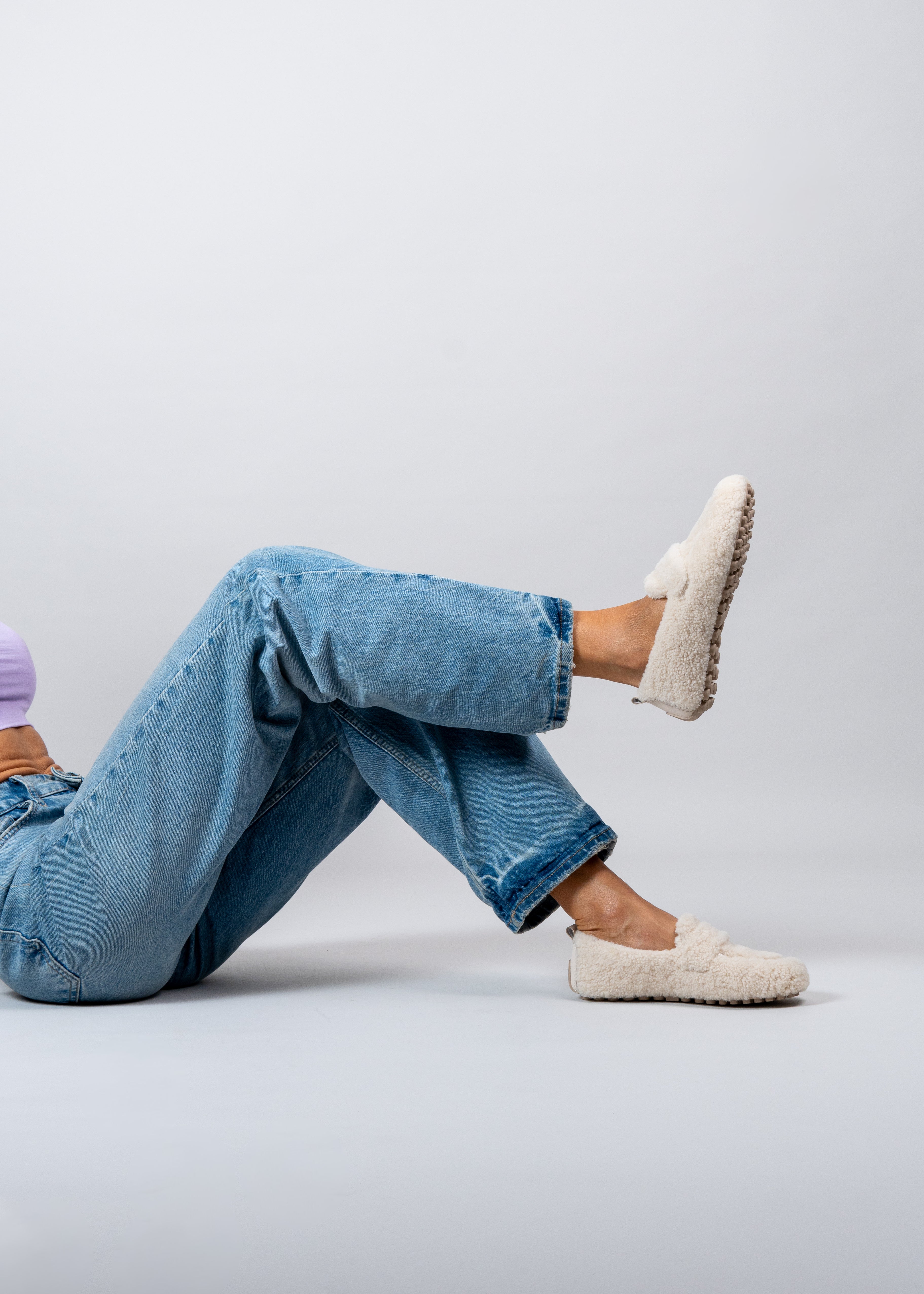PIXIE - BUTTER LOAFER IN SHEARLING