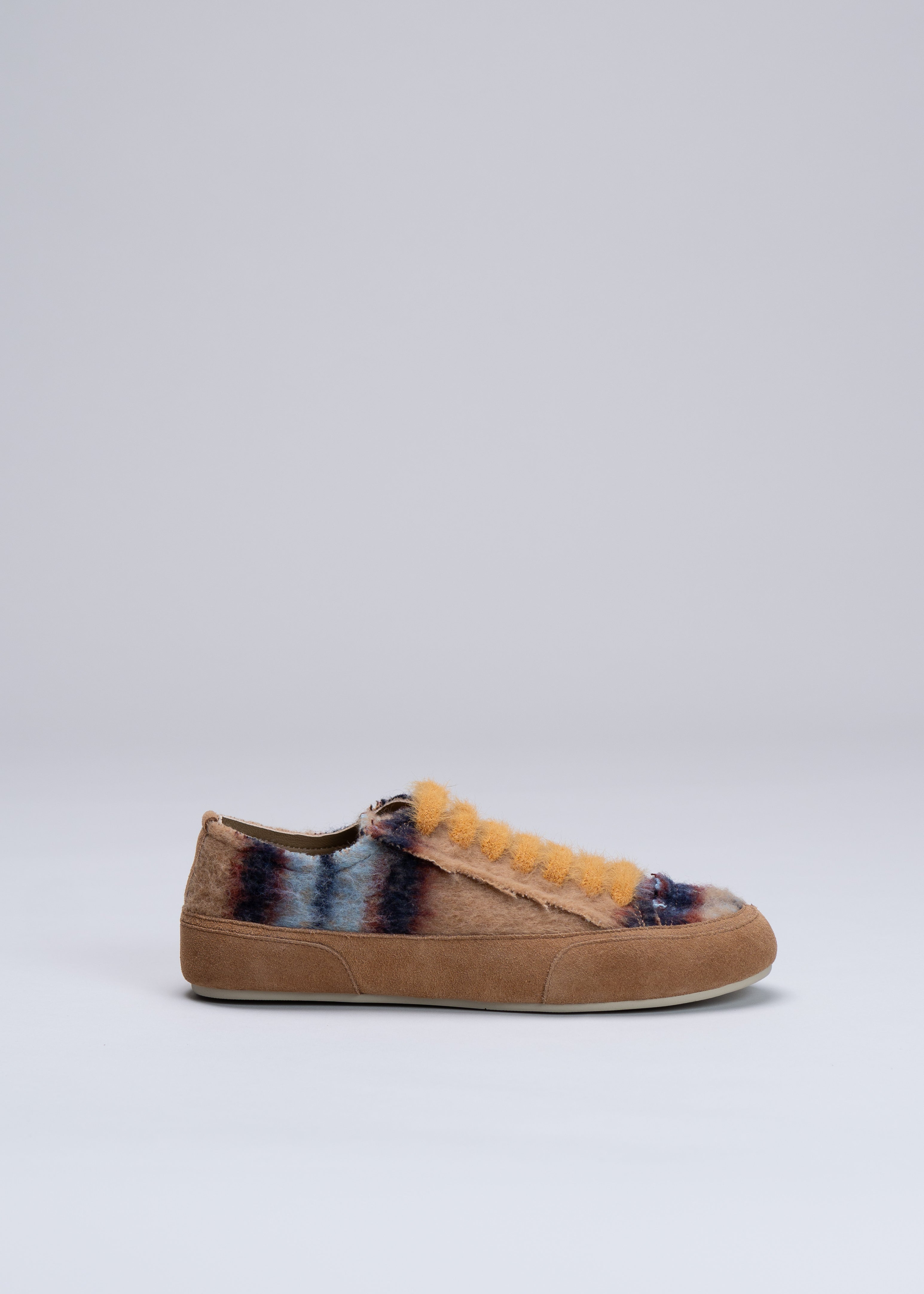 NAXSOS - BLUE CAMEL TARTAN WOOL SNEAKER