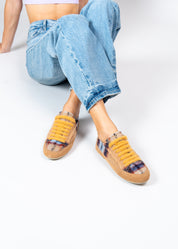 NAXSOS - BLUE CAMEL TARTAN WOOL SNEAKER