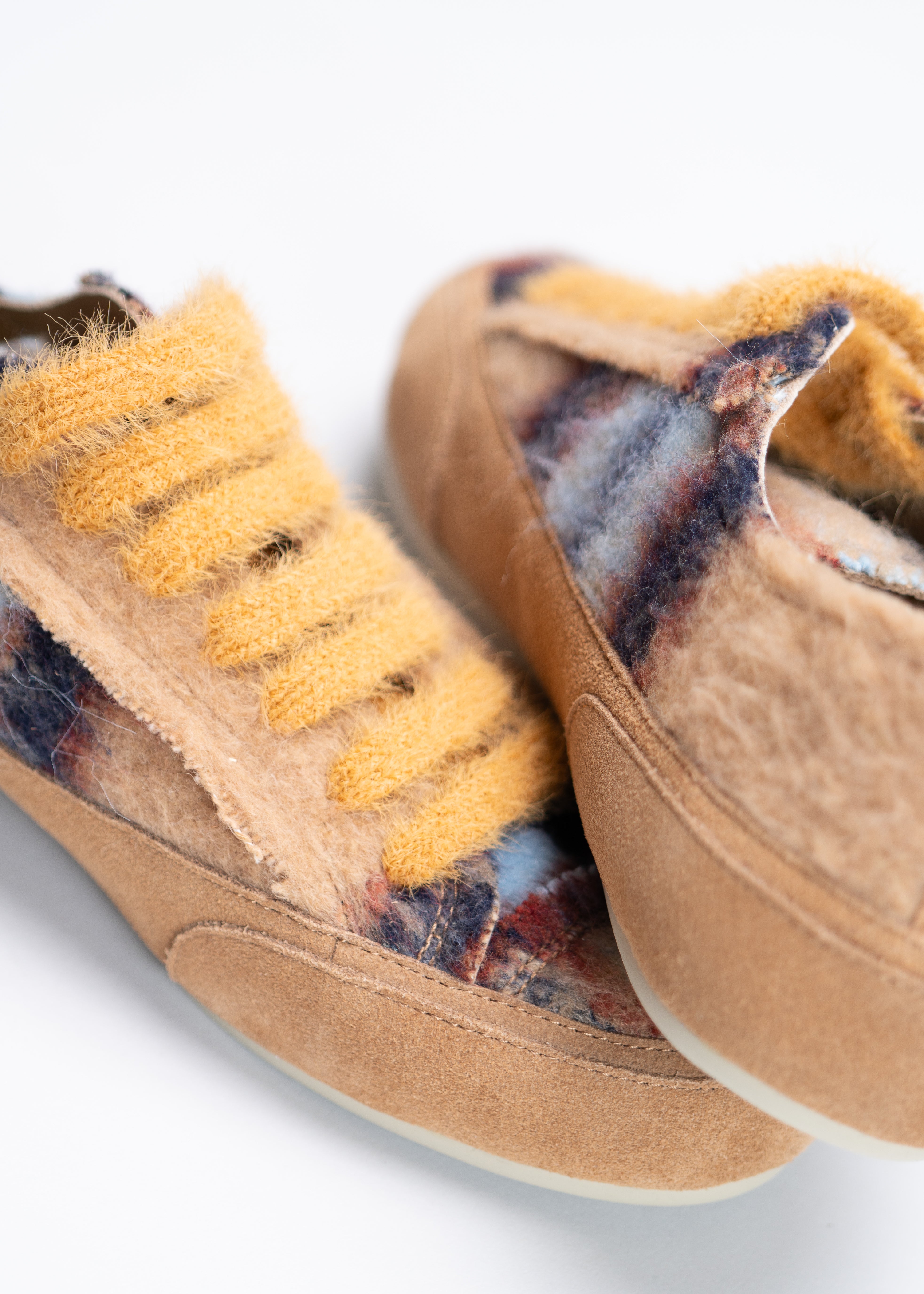NAXSOS - BLUE CAMEL TARTAN WOOL SNEAKER