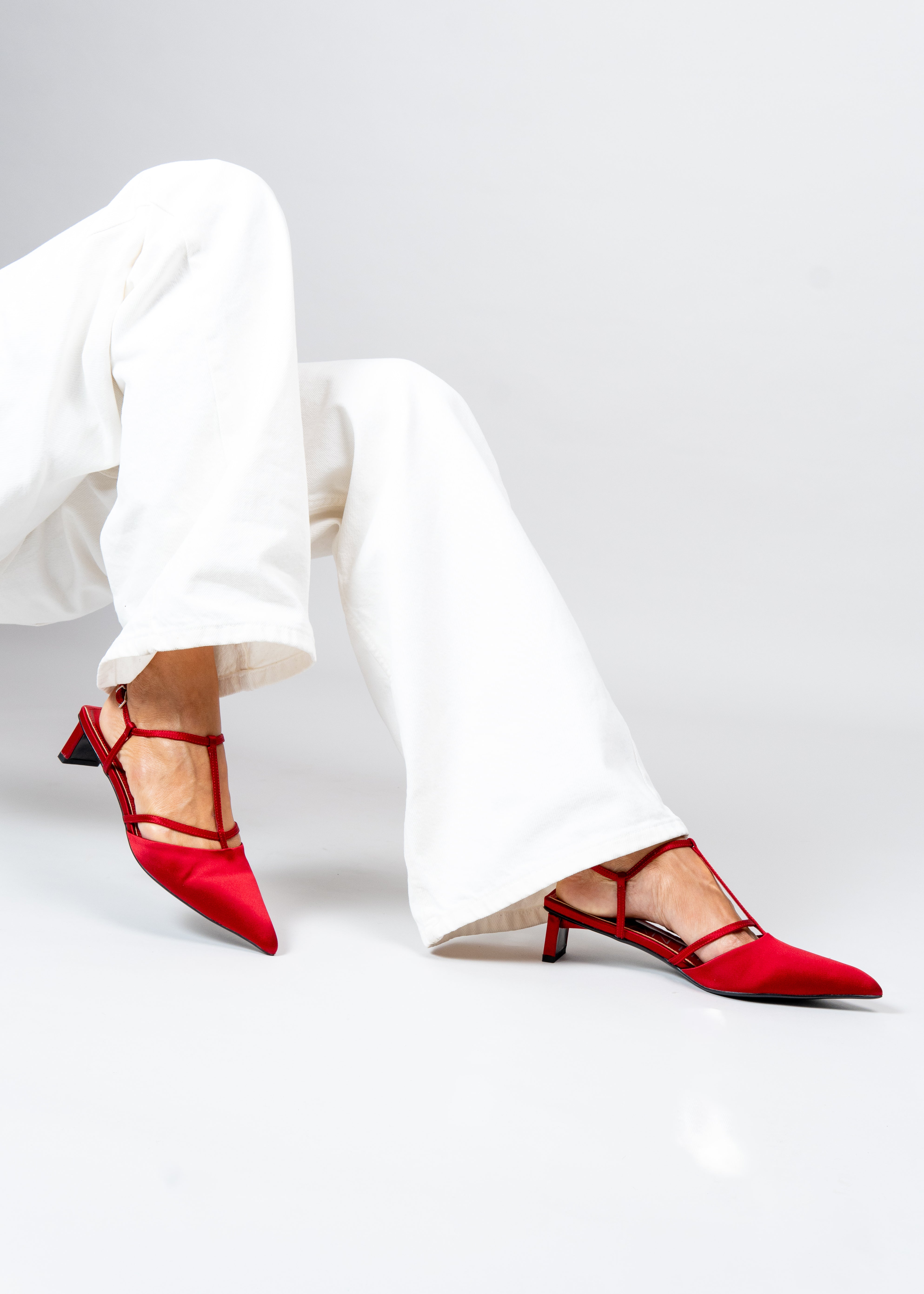 PETRA - RUBY SILK SATIN PUMP