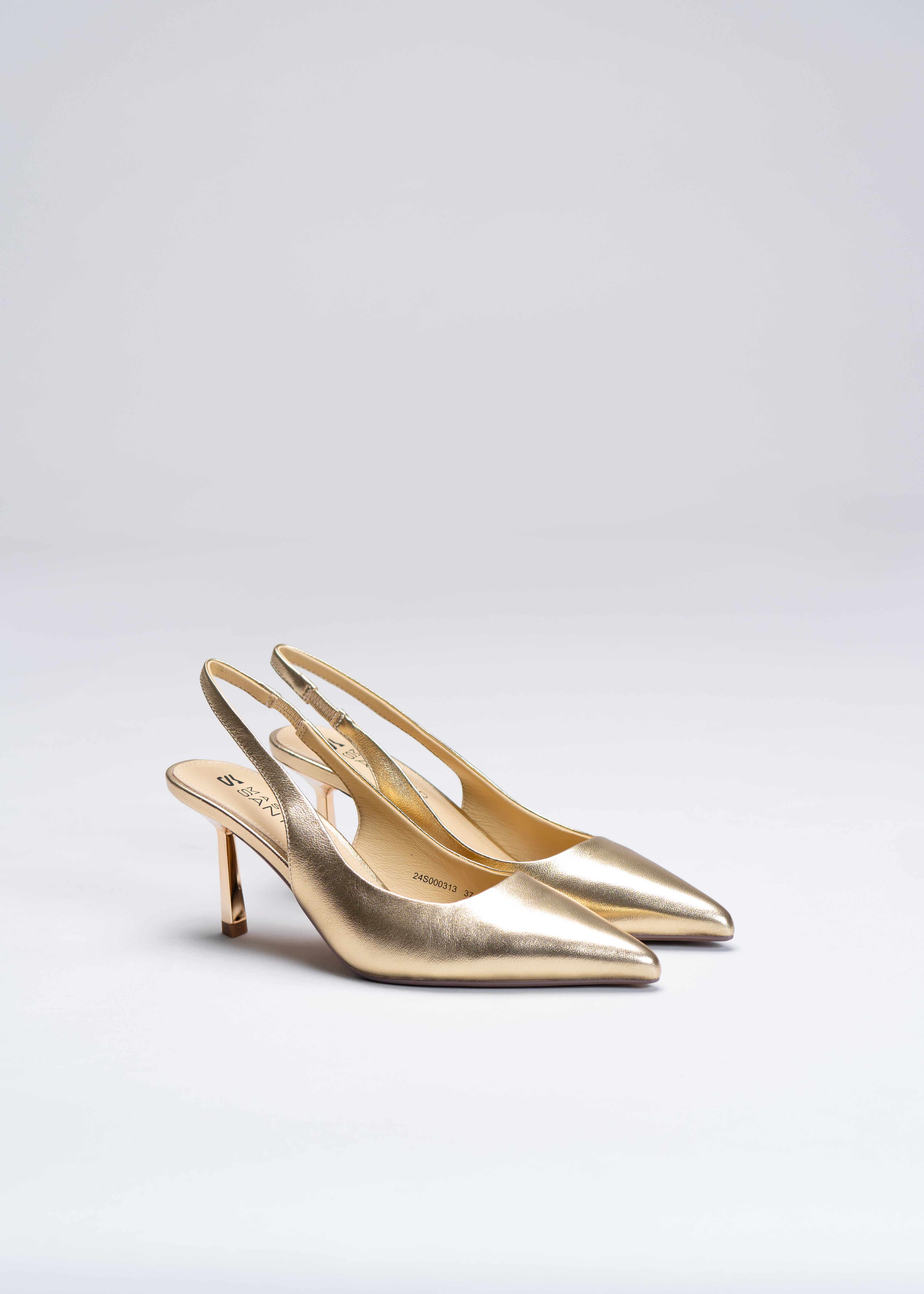 PARIS - GOLD LAMINATED CALFSKIN SLINGBACK