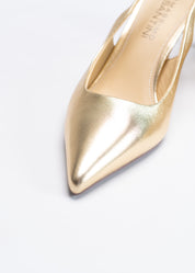PARIS - GOLD LAMINATED CALFSKIN SLINGBACK