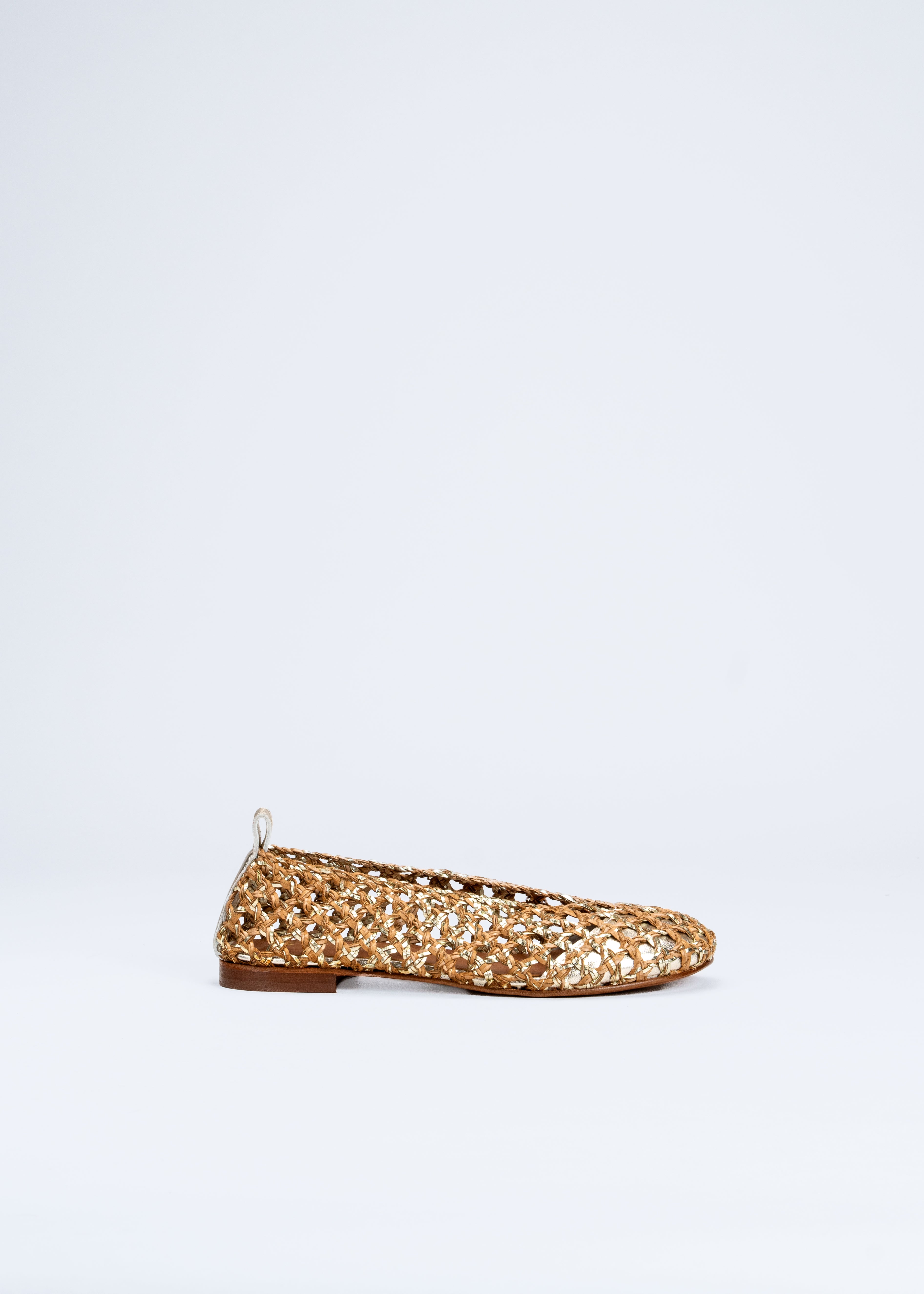 RAQUEL - GOLD AND TAN  BALLET FLAT