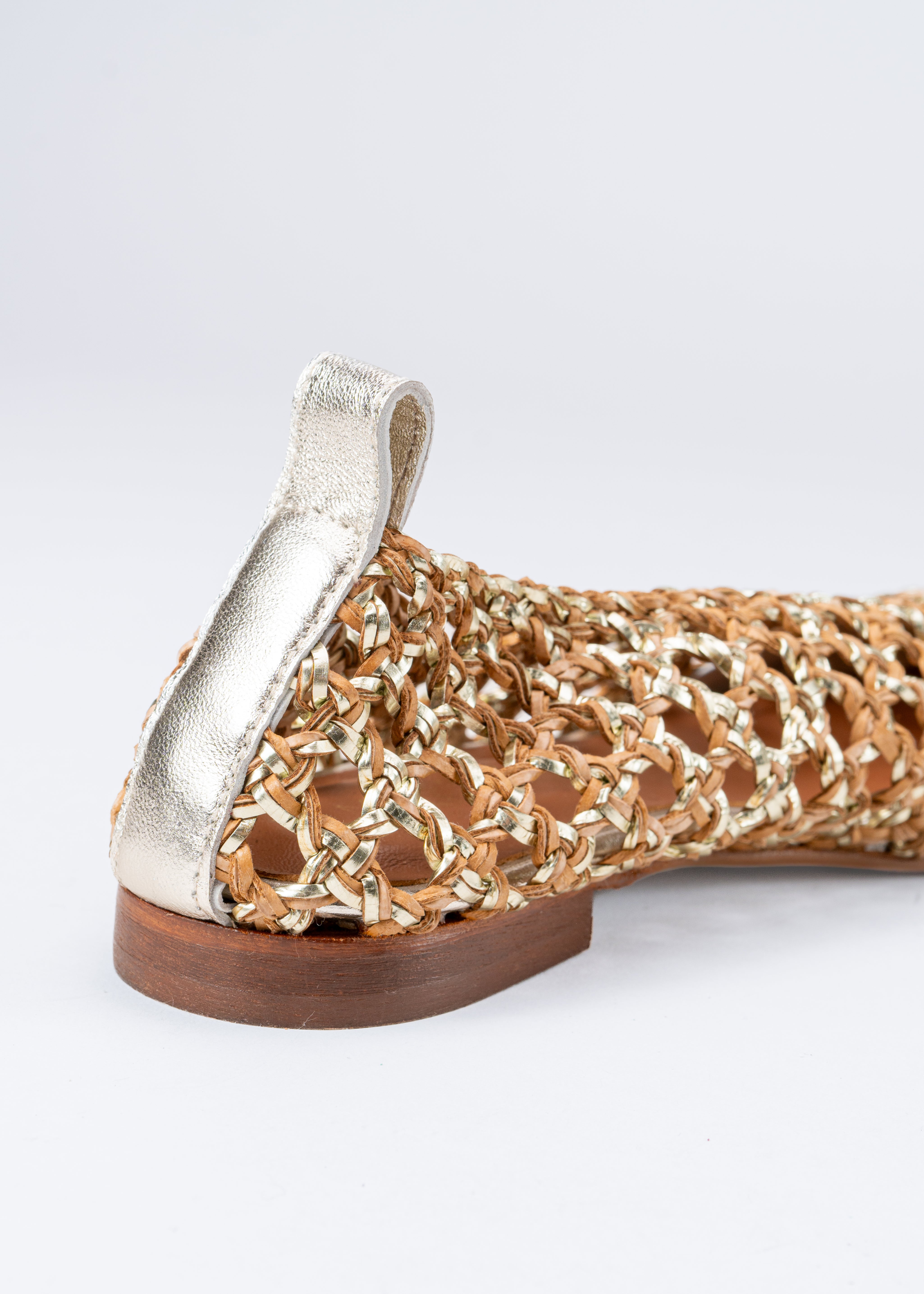RAQUEL - GOLD AND TAN  BALLET FLAT