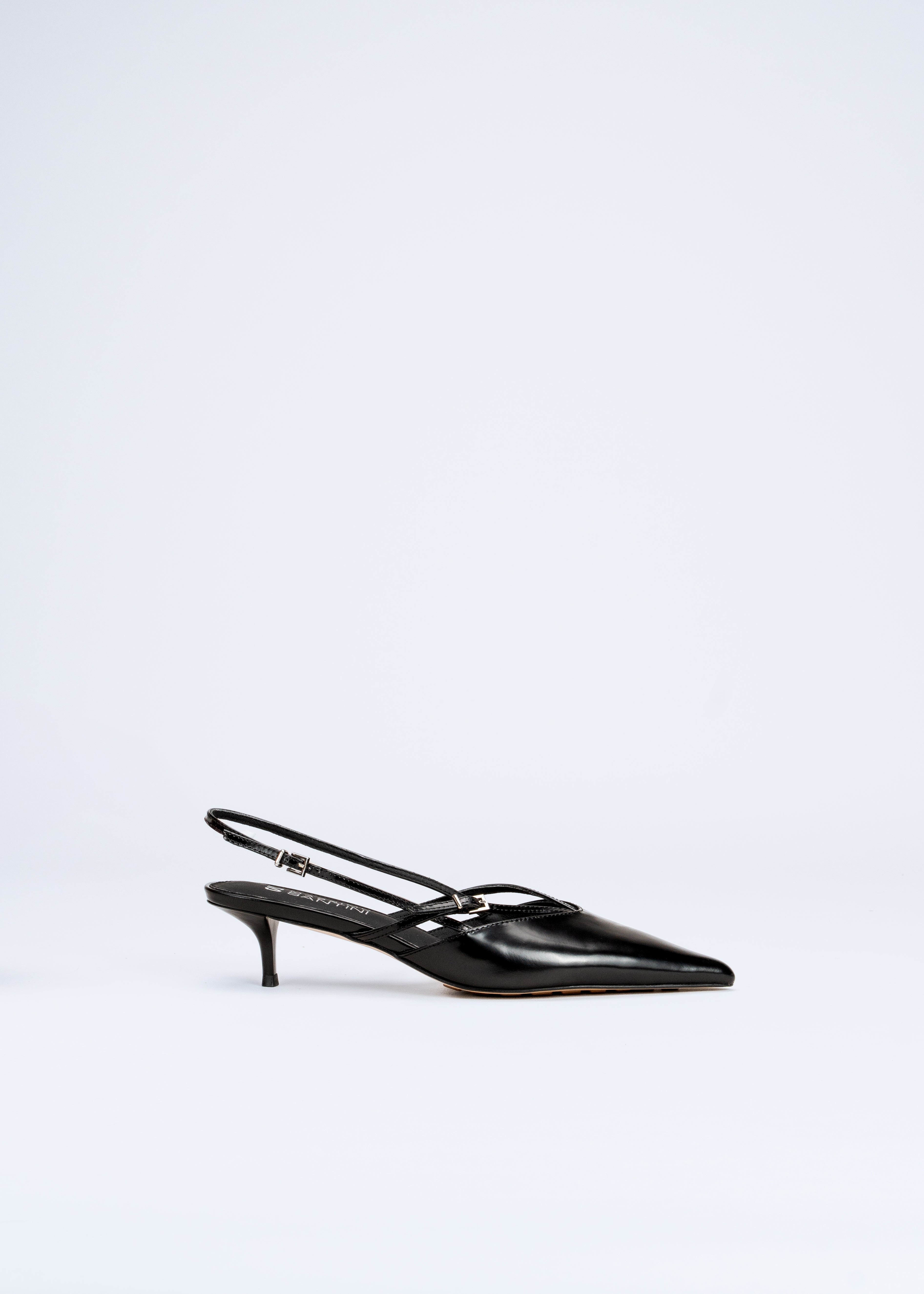 SILVIA BERRI PUMPS – BLACK LEATHER PUMPS