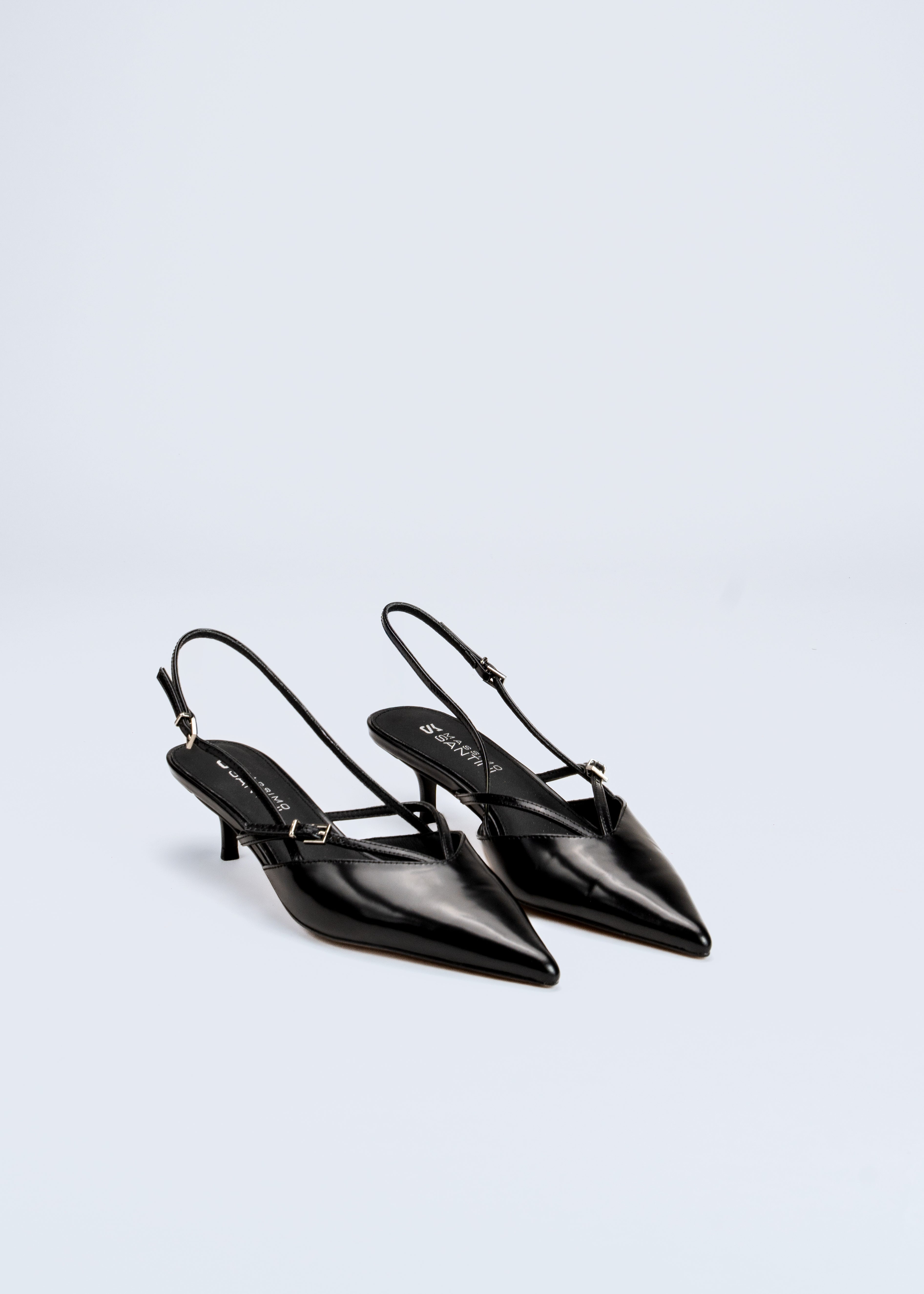 SILVIA BERRI PUMPS – BLACK LEATHER PUMPS