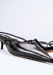 SILVIA BERRI PUMPS – BLACK LEATHER PUMPS