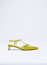 PETRA - ACID LIME SILK SATIN PUMP