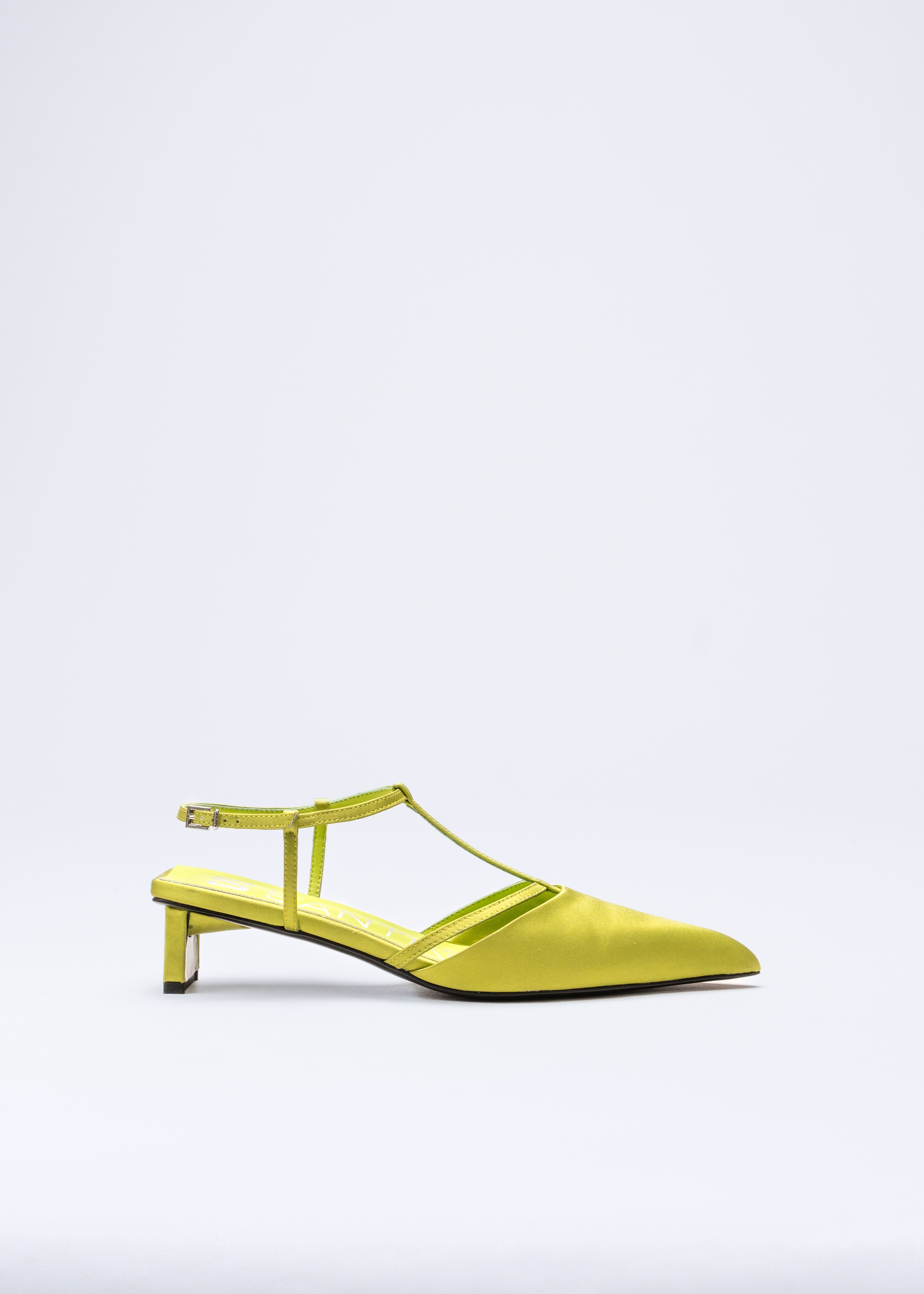 PETRA - ACID LIME SILK SATIN PUMP