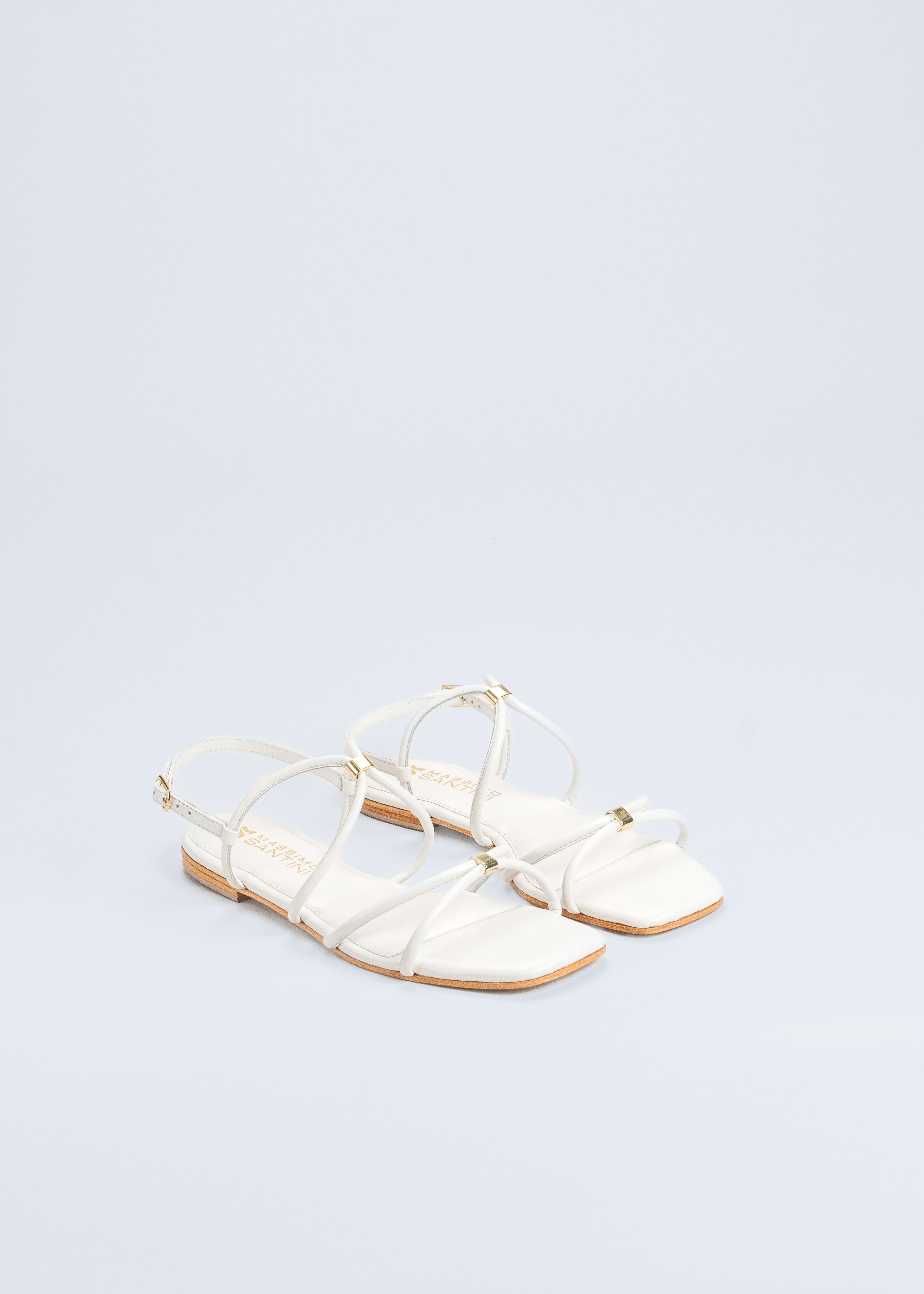 RITA - WHITE GLADIATOR SANDALS