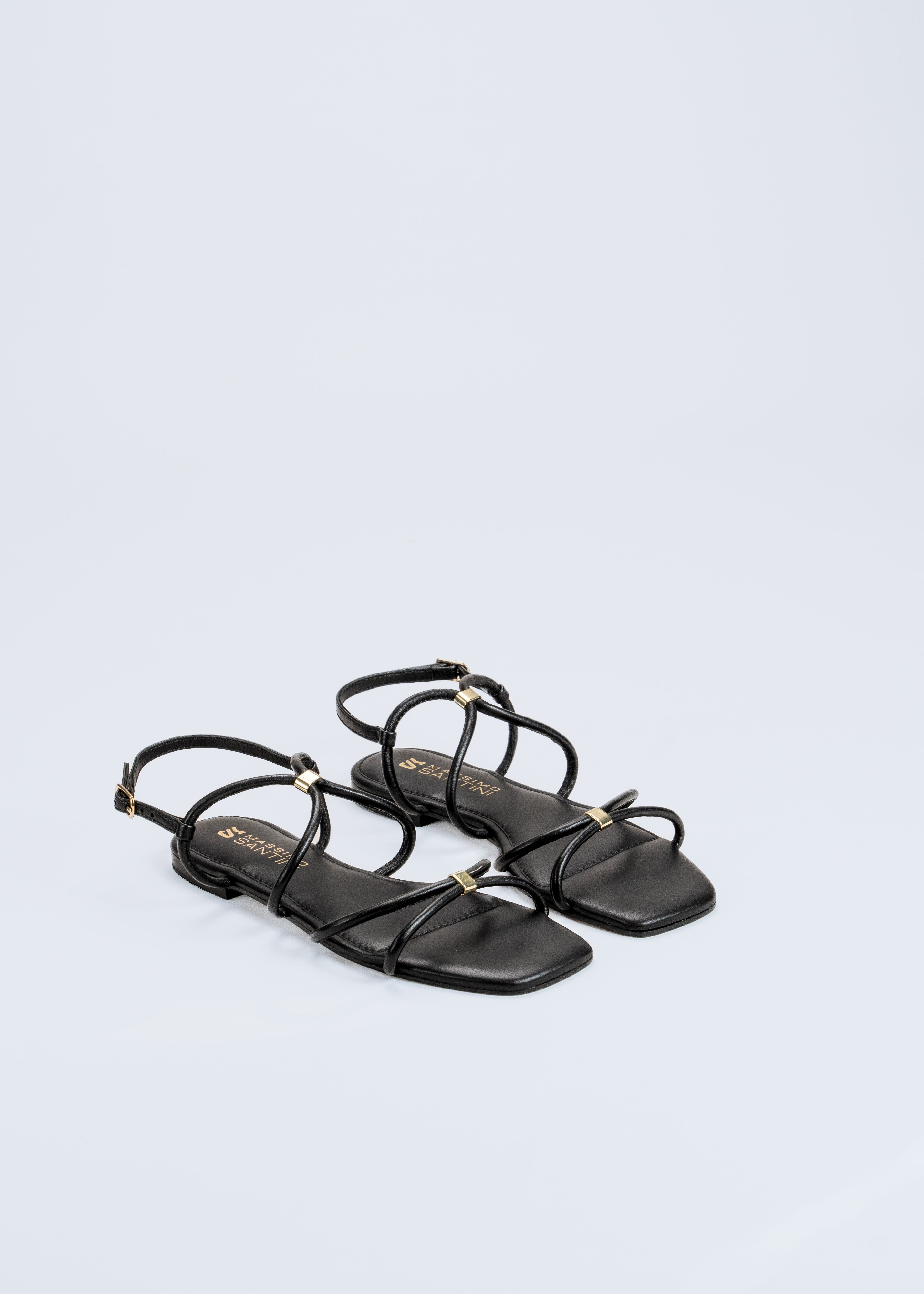 RITA - BLACK GLADIATOR SANDALS