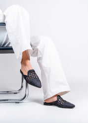 ROXY -  BLACK LEATHER CLOG
