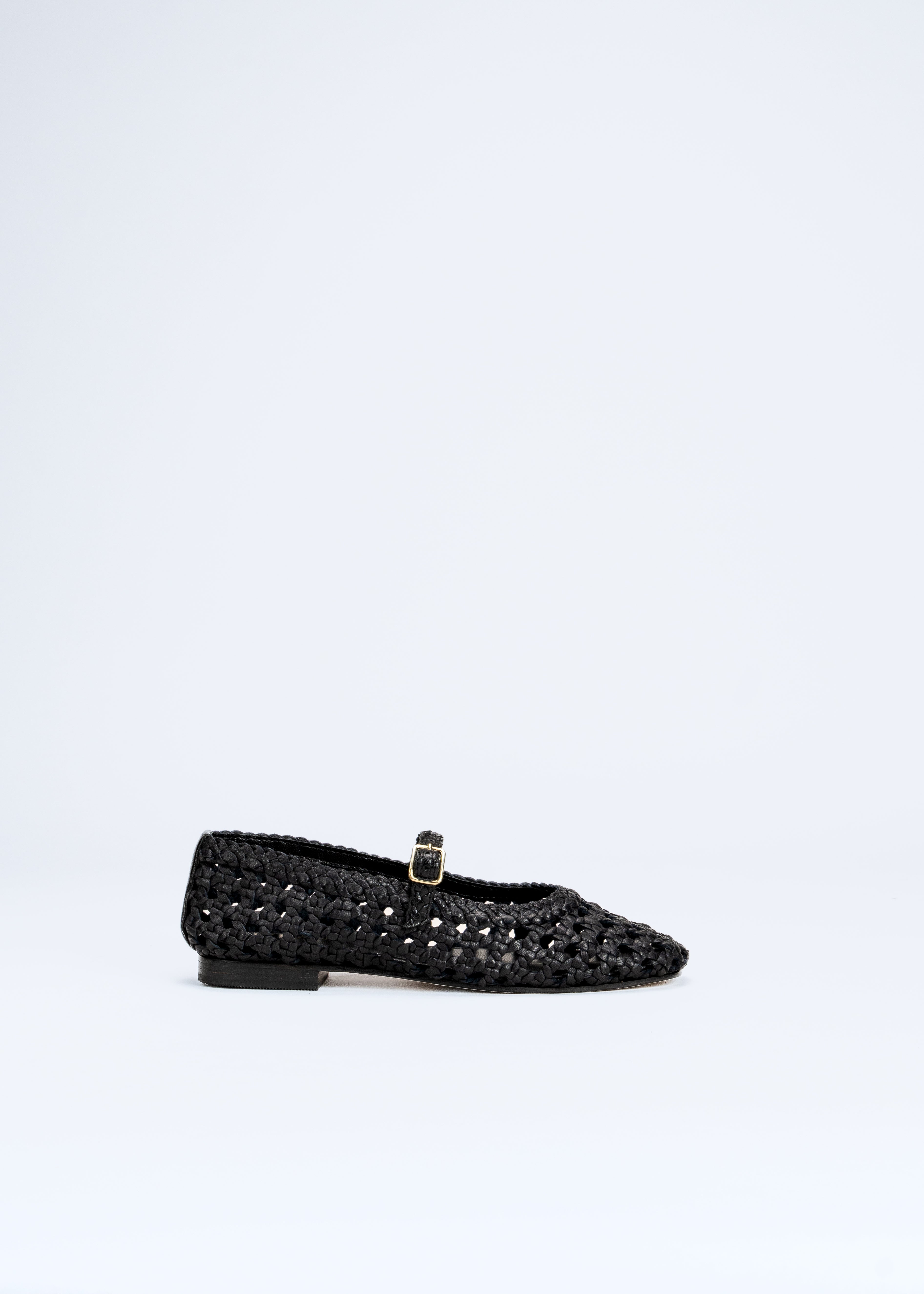 RILEY -  BLACK LEATHER BALLET FLAT