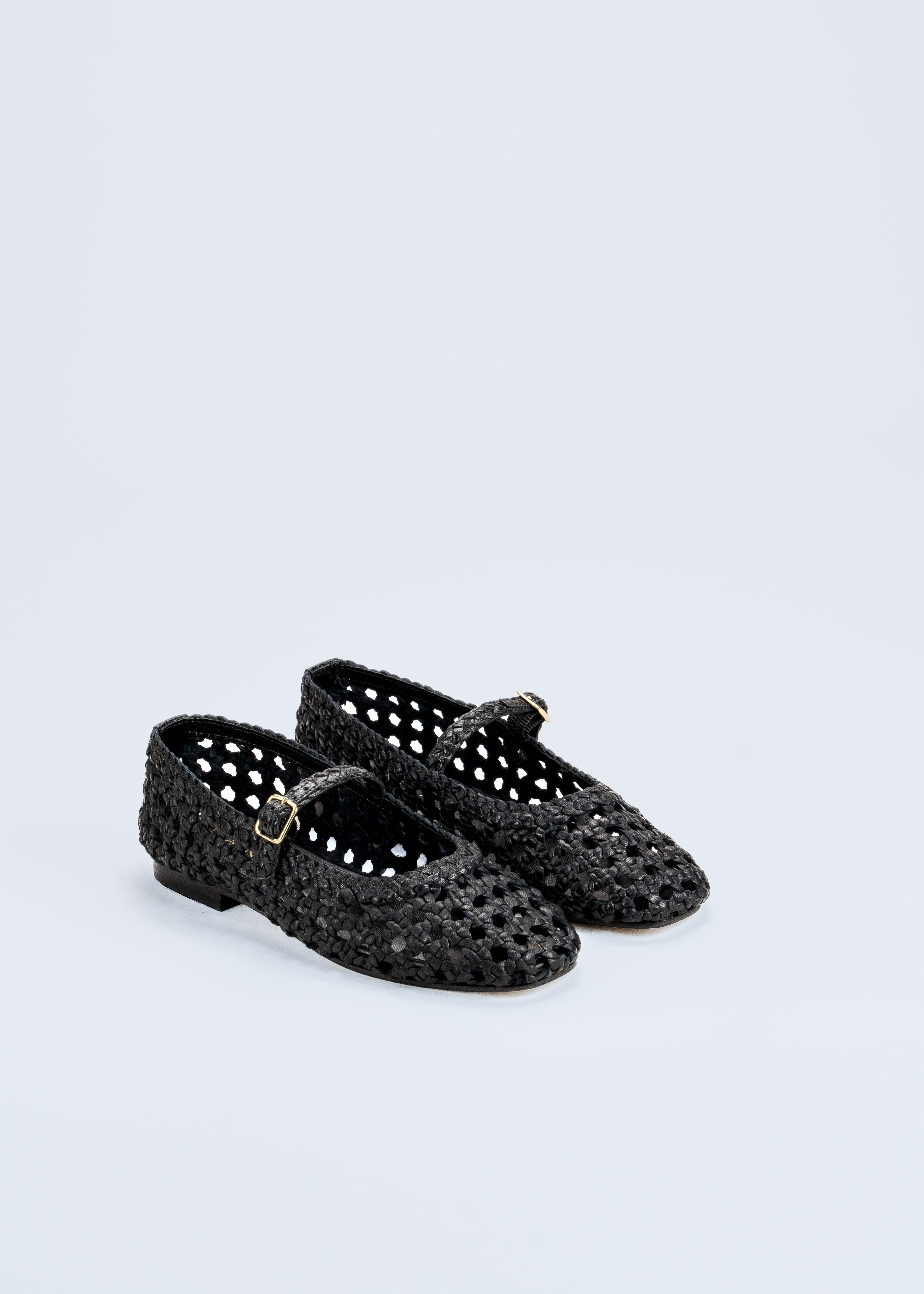 RILEY -  BLACK LEATHER BALLET FLAT