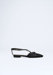 RAMY -  BLACK LEATHER SANDALS