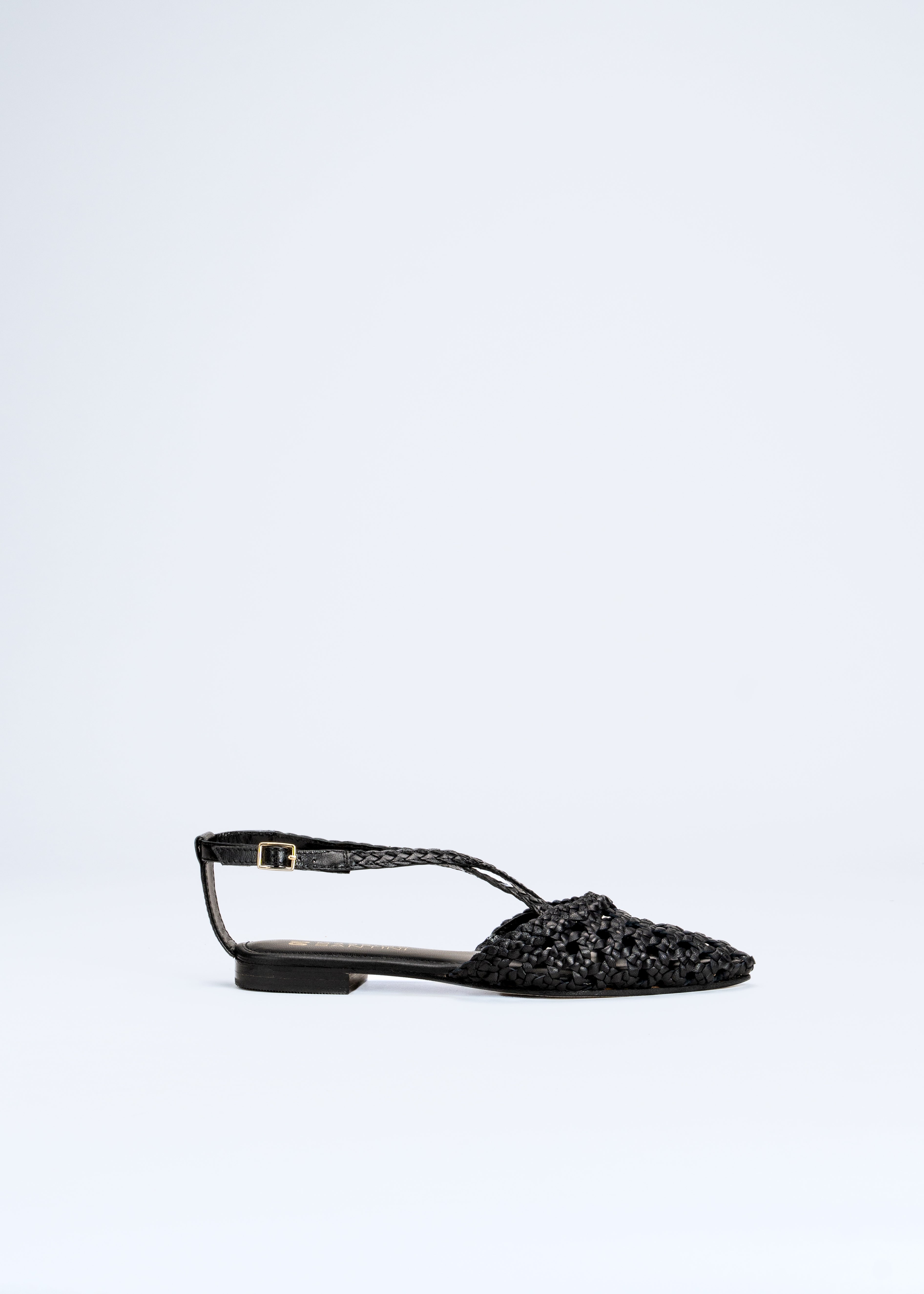 RAMY -  BLACK LEATHER SANDALS