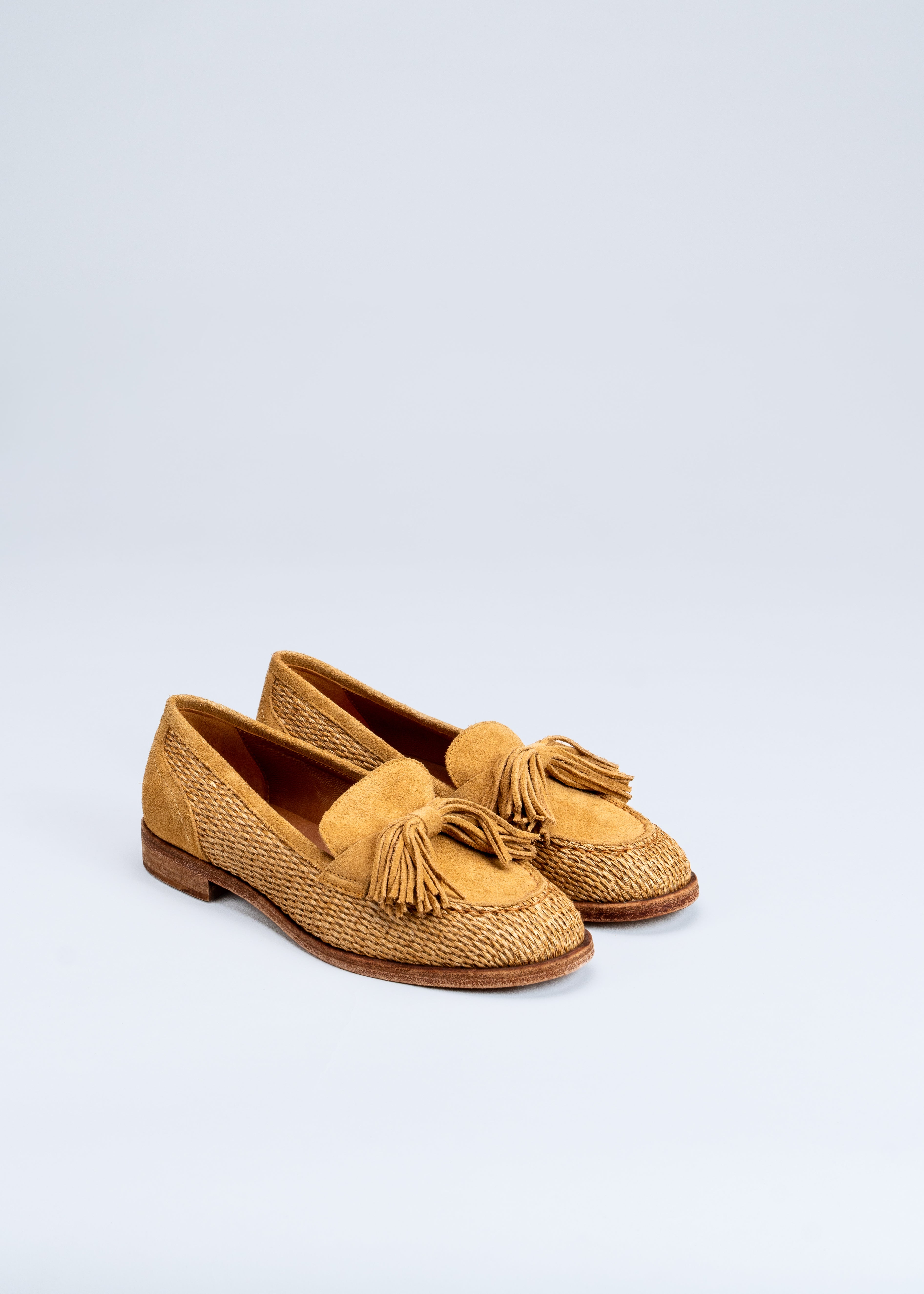 RAPHAELLE- RAFIA SAND LOAFERS